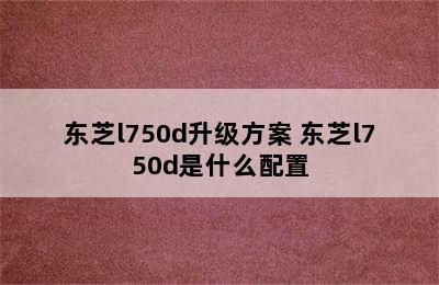 东芝l750d升级方案 东芝l750d是什么配置